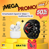 SMARTWATCH SPORT G-WEAR + Audifonos Pro S6